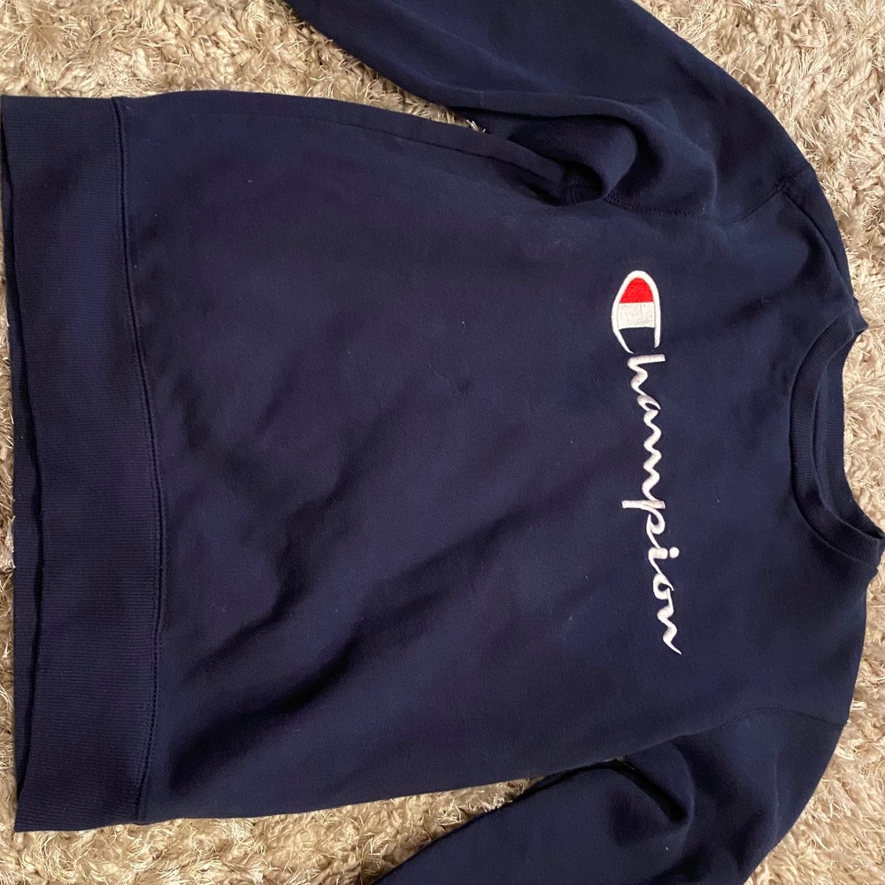 Navy blue Champion sweatshirt size Medium